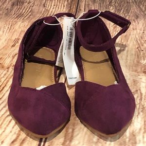 NWT Purple Suede Flats